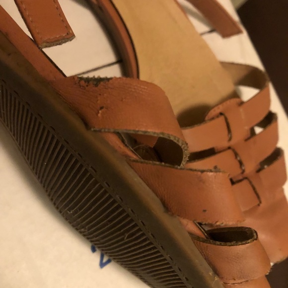 Tan sandals by Andrea 6.5 flats used condition - Picture 4 of 15
